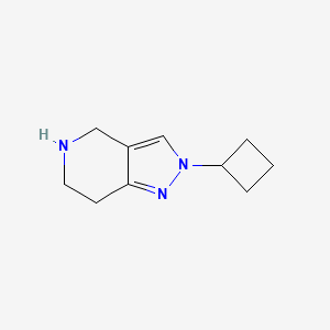 molecular formula C10H15N3 B13328534 2-Cyclobutyl-4,5,6,7-tetrahydro-2H-pyrazolo[4,3-c]pyridine 