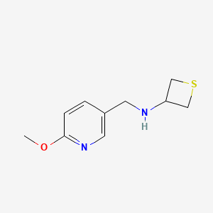 N-((6-Methoxypyridin-3-yl)methyl)thietan-3-amine