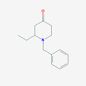 molecular formula C14H19NO B13328568 1-Benzyl-2-ethylpiperidin-4-one 