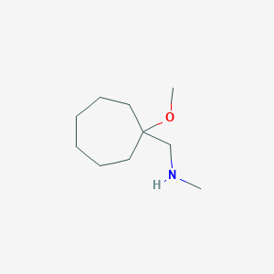 molecular formula C10H21NO B13328599 [(1-Methoxycycloheptyl)methyl](methyl)amine 