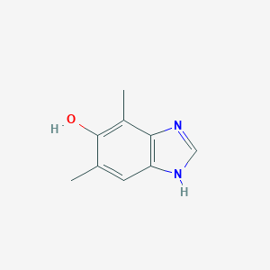 molecular formula C9H10N2O B133286 4,6-dimethyl-1H-benzimidazol-5-ol CAS No. 148832-44-4