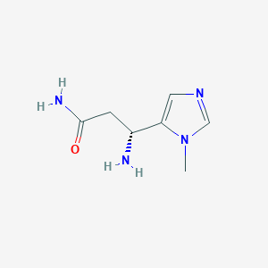 (3R)-3-amino-3-(1-methyl-1H-imidazol-5-yl)propanamide