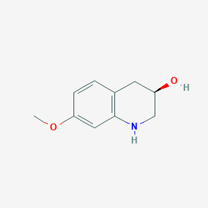 molecular formula C10H13NO2 B13328629 (R)-7-Methoxy-1,2,3,4-tetrahydroquinolin-3-ol 