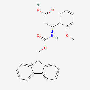 molecular formula C25H23NO5 B1332863 (R)-3-((((9H-芴-9-基)甲氧基)羰基)氨基)-3-(2-甲氧基苯基)丙酸 CAS No. 511272-31-4