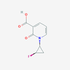 molecular formula C9H8FNO3 B13328643 1-((1R,2R)-2-Fluorocyclopropyl)-2-oxo-1,2-dihydropyridine-3-carboxylic acid 