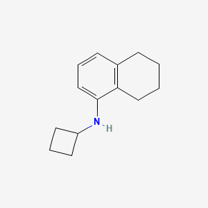 molecular formula C14H19N B13328660 N-cyclobutyl-5,6,7,8-tetrahydronaphthalen-1-amine 