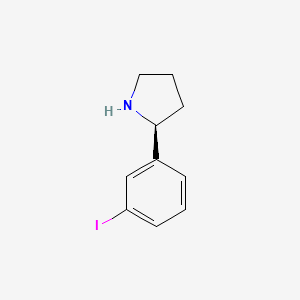 molecular formula C10H12IN B13328673 (S)-2-(3-Iodophenyl)pyrrolidine 