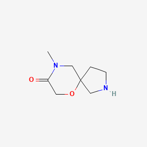 molecular formula C8H14N2O2 B13328683 9-Methyl-6-oxa-2,9-diazaspiro[4.5]decan-8-one 