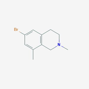 molecular formula C11H14BrN B13328691 6-Bromo-2,8-dimethyl-1,2,3,4-tetrahydroisoquinoline 