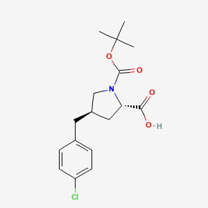 (2S,4R)-1-(tert-Butoxycarbonyl)-4-(4-chlorobenzyl)pyrrolidine-2-carboxylic acid