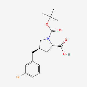 (2S,4R)-4-(3-Bromobenzyl)-1-(tert-butoxycarbonyl)pyrrolidine-2-carboxylic acid