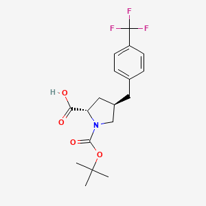 molecular formula C18H22F3NO4 B1332872 (2S,4R)-1-(叔丁氧羰基)-4-(4-(三氟甲基)苄基)吡咯烷-2-羧酸 CAS No. 957311-17-0