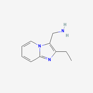 molecular formula C10H13N3 B13328728 {2-Ethylimidazo[1,2-a]pyridin-3-yl}methanamine 