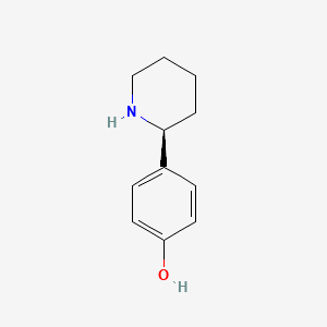 molecular formula C11H15NO B13328785 (S)-4-(Piperidin-2-yl)phenol 