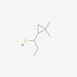 molecular formula C8H16S B13328789 1-(2,2-Dimethylcyclopropyl)propane-1-thiol 