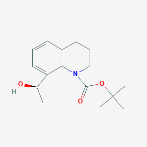 molecular formula C16H23NO3 B13328800 tert-Butyl (R)-8-(1-hydroxyethyl)-3,4-dihydroquinoline-1(2H)-carboxylate 