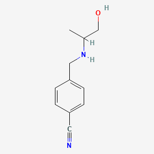 4-{[(1-Hydroxypropan-2-yl)amino]methyl}benzonitrile