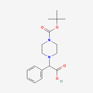 molecular formula C17H24N2O4 B1332882 2-(4-Boc-piperazinyl)-2-phenylacetic acid CAS No. 347186-49-6