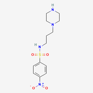 4-Nitro-N-[3-(piperazin-1-yl)propyl]benzene-1-sulfonamide