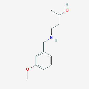 molecular formula C12H19NO2 B13328874 4-{[(3-Methoxyphenyl)methyl]amino}butan-2-ol 