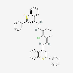 4-(2-(2-Chloro-3-(2-(2-phenyl-4H-thiochromen-4-ylidene)ethylidene)cyclohex-1-en-1-yl)vinyl)-2-phenylthiochromenylium