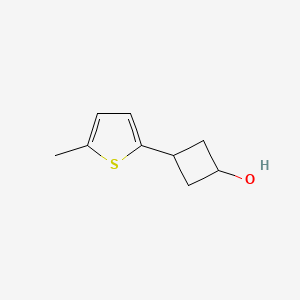 molecular formula C9H12OS B13328955 3-(5-Methylthiophen-2-yl)cyclobutan-1-ol 