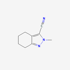 molecular formula C9H11N3 B13328960 2-methyl-4,5,6,7-tetrahydro-2H-indazole-3-carbonitrile 