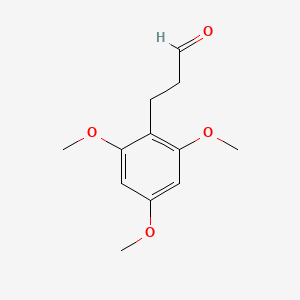 molecular formula C12H16O4 B13328974 3-(2,4,6-Trimethoxyphenyl)propanal 