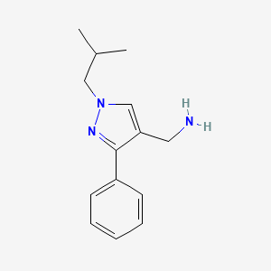 (1-isobutyl-3-phenyl-1H-pyrazol-4-yl)methanamine