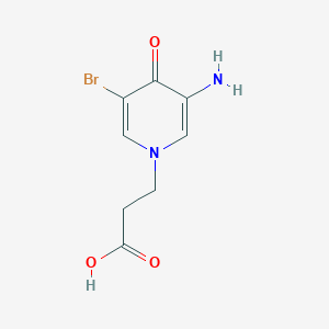 molecular formula C8H9BrN2O3 B13328997 3-(3-Amino-5-bromo-4-oxo-1,4-dihydropyridin-1-yl)propanoic acid 