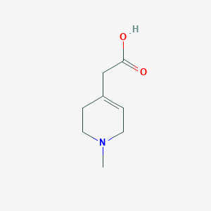 molecular formula C8H13NO2 B13328999 2-(1-Methyl-1,2,3,6-tetrahydropyridin-4-YL)acetic acid 