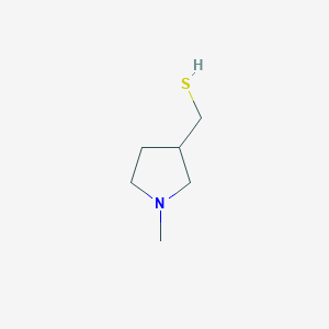 molecular formula C6H13NS B13329004 (1-Methylpyrrolidin-3-yl)methanethiol 