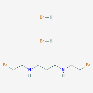 molecular formula C7H18Br4N2 B13329025 N1,N3-Bis(2-bromoethyl)propane-1,3-diamine dihydrobromide 