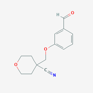 4-((3-Formylphenoxy)methyl)tetrahydro-2H-pyran-4-carbonitrile