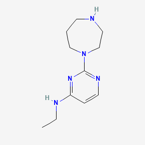 molecular formula C11H19N5 B13329042 2-(1,4-diazepan-1-yl)-N-ethylpyrimidin-4-amine 