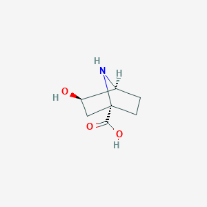 molecular formula C7H11NO3 B13329077 7-Azabicyclo[2.2.1]heptane-1-carboxylic acid, 3-hydroxy-, (1S,3R,4S)- 