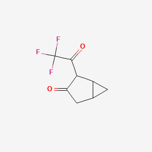 molecular formula C8H7F3O2 B13329124 2-(2,2,2-Trifluoroacetyl)bicyclo[3.1.0]hexan-3-one 