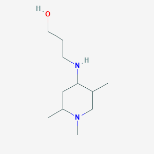 molecular formula C11H24N2O B13329155 3-[(1,2,5-Trimethylpiperidin-4-yl)amino]propan-1-ol CAS No. 113556-57-3