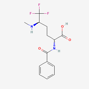 (2R,5R)-6,6,6-Trifluoro-5-(methylamino)-2-(phenylformamido)hexanoic acid