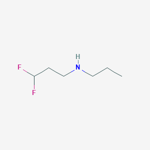 molecular formula C6H13F2N B13329171 (3,3-Difluoropropyl)(propyl)amine 