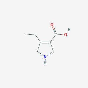 molecular formula C7H11NO2 B13329248 4-Ethyl-2,5-dihydro-1H-pyrrole-3-carboxylic acid 