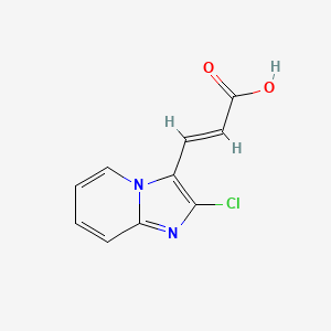 molecular formula C10H7ClN2O2 B1332925 (2E)-3-{2-chloroimidazo[1,2-a]pyridin-3-yl}prop-2-enoic acid CAS No. 749907-00-4
