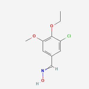 molecular formula C10H12ClNO3 B1332927 N-[(3-chloro-4-ethoxy-5-methoxyphenyl)methylidene]hydroxylamine 