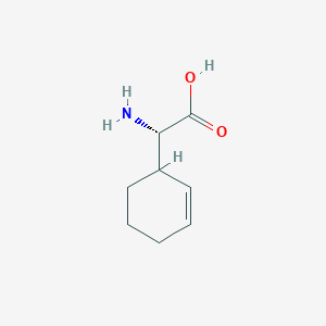 molecular formula C8H13NO2 B13329326 (2S)-2-Amino-2-(cyclohex-2-en-1-yl)acetic acid 