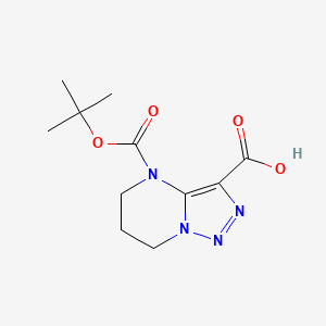 4-(tert-Butoxycarbonyl)-4,5,6,7-tetrahydro-[1,2,3]triazolo[1,5-a]pyrimidine-3-carboxylic acid