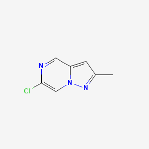 molecular formula C7H6ClN3 B13329339 6-Chloro-2-methylpyrazolo[1,5-a]pyrazine 