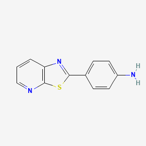 molecular formula C12H9N3S B1332934 4-([1,3]Thiazolo[5,4-b]pyridin-2-yl)aniline CAS No. 121717-35-9