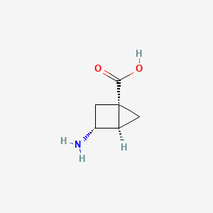 molecular formula C6H9NO2 B13329371 Rel-(1S,3R,4R)-3-aminobicyclo[2.1.0]pentane-1-carboxylic acid 