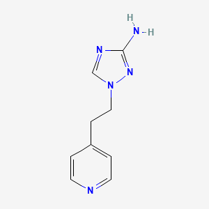 molecular formula C9H11N5 B13329394 1-[2-(Pyridin-4-YL)ethyl]-1H-1,2,4-triazol-3-amine 