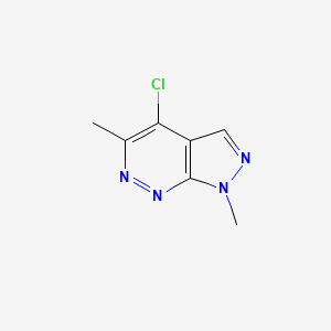 molecular formula C7H7ClN4 B13329408 4-Chloro-1,5-dimethyl-1H-pyrazolo[3,4-c]pyridazine 